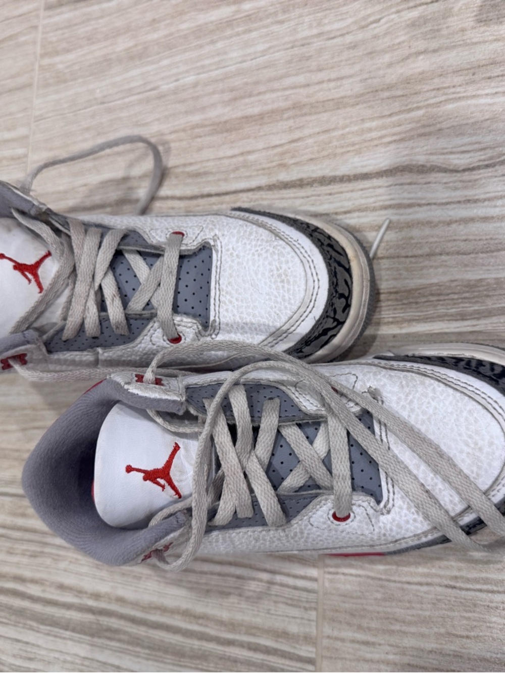 Jordan Kids White, Gray & Red Basketball Sneakers